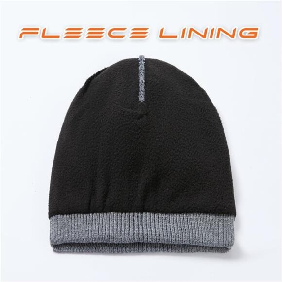 4 Pack Unisex Fleece Lined Beanie Winter Stretchy Fit Cuffed Knit Hat main image 4